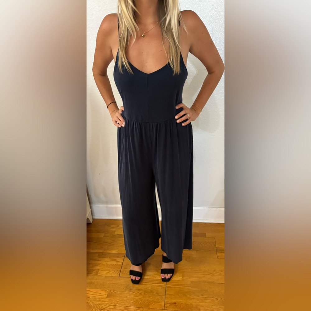 Navy Jumpsuit - Rokoko View 2